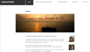 Adrienne Hesketh folk music & song website home page design