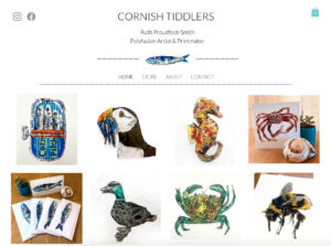 Cornish Tiddlers recycled artist website home page
