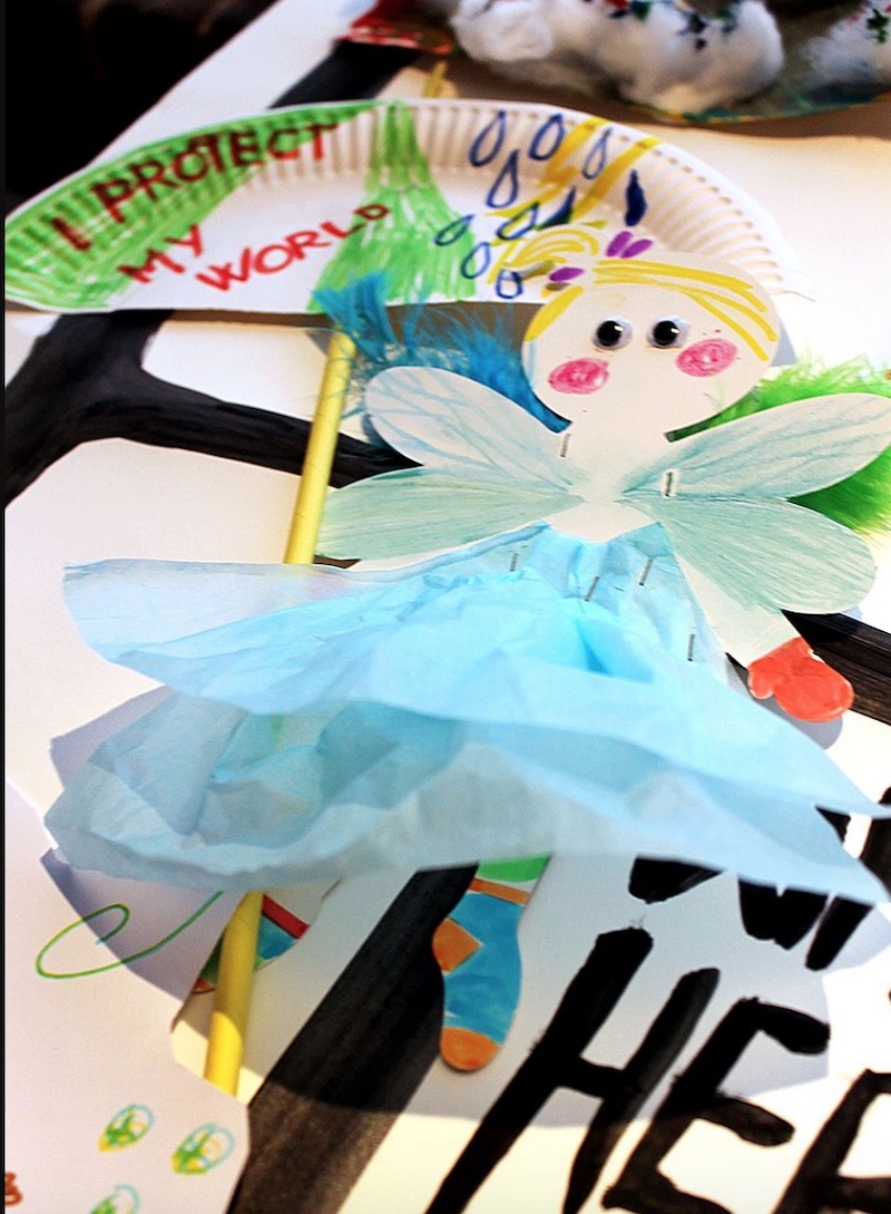 Craft figure from recycled materials